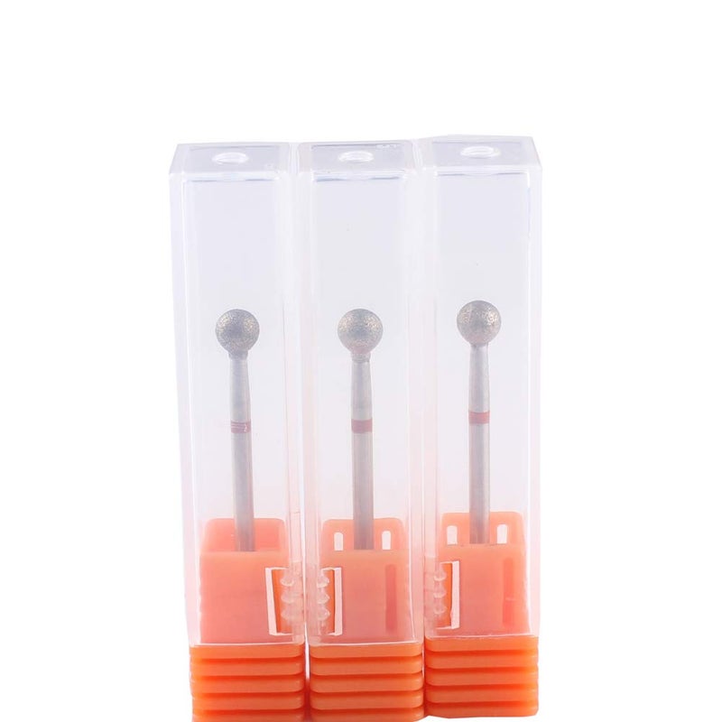 MZCMSL 3pcs 5mm Ball Head Cuticle Clean Drill Bits, Diamond Burrs Nail Bits for Manicure and Pedicure - Image 2